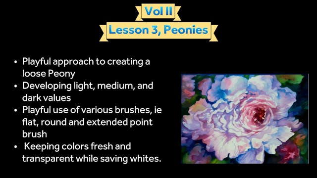 Volume II Lesson 3: Peonies
