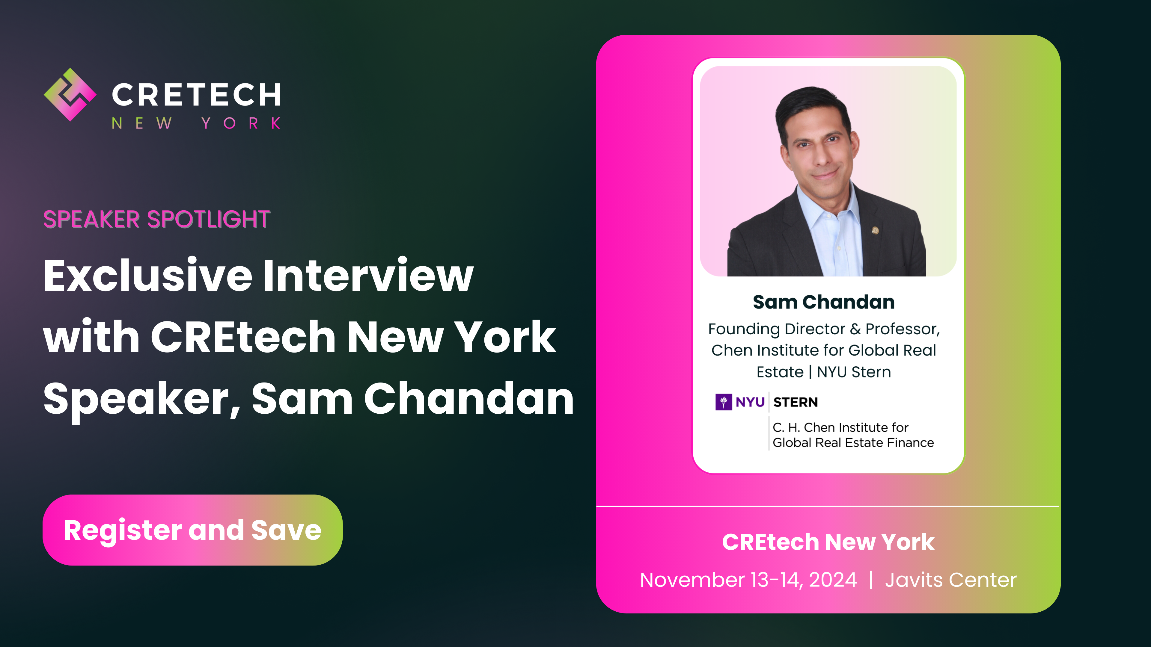 Exclusive Interview with CREtech New York Speaker, Sam Chandan