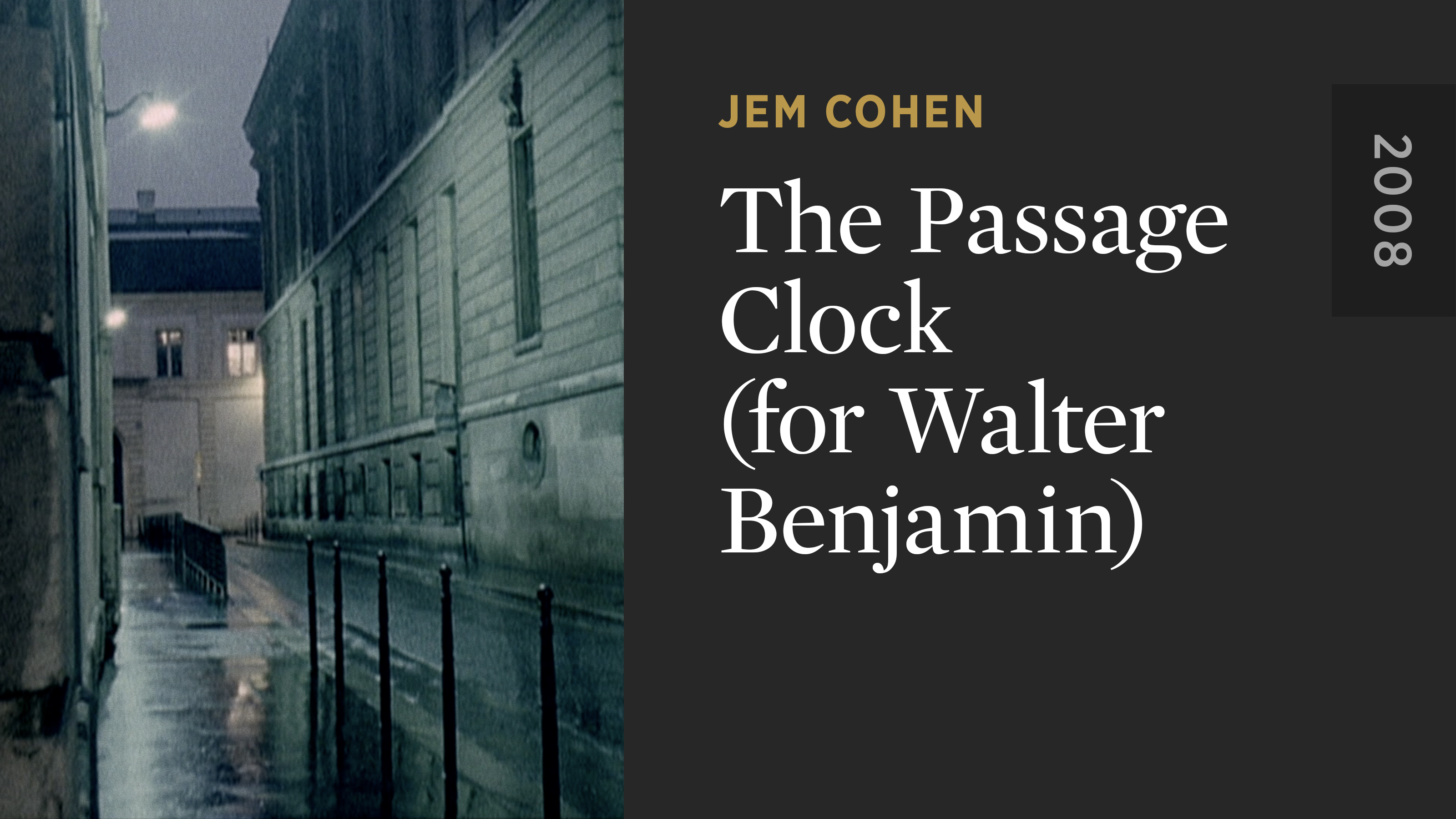 The Passage Clock (for Walter Benjamin)