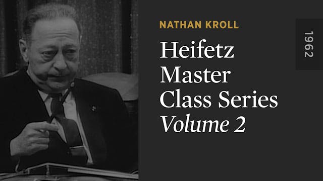 HEIFETZ MASTER CLASS SERIES: Volume 2