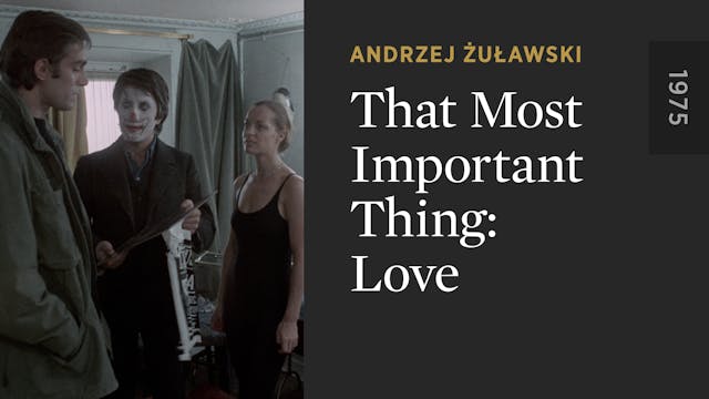 That Most Important Thing: Love