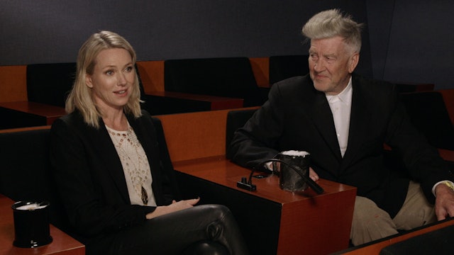 David Lynch and Naomi Watts on MULHOLLAND DR.