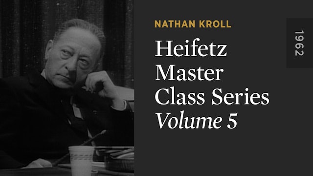 HEIFETZ MASTER CLASS SERIES: Volume 5