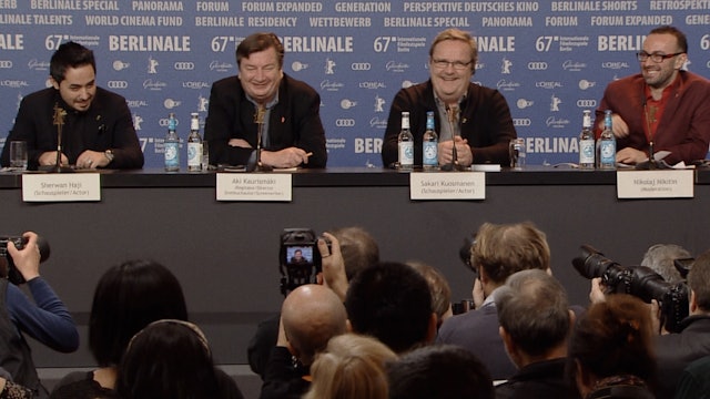 Aki Kaurismäki on THE OTHER SIDE OF HOPE at the Berlin Film Festival