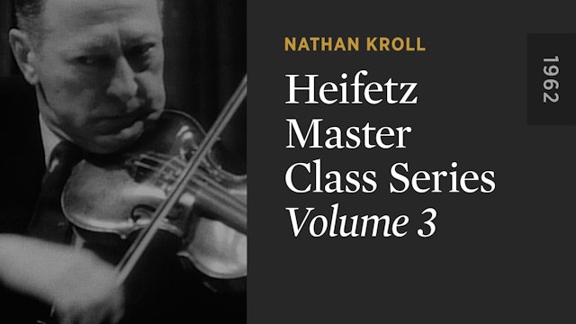 HEIFETZ MASTER CLASS SERIES: Volume 3