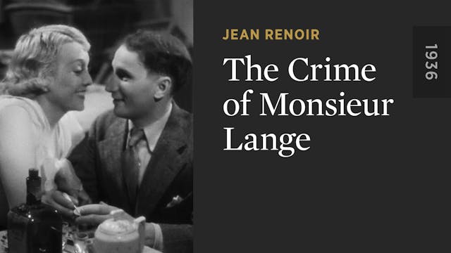 The Crime of Monsieur Lange