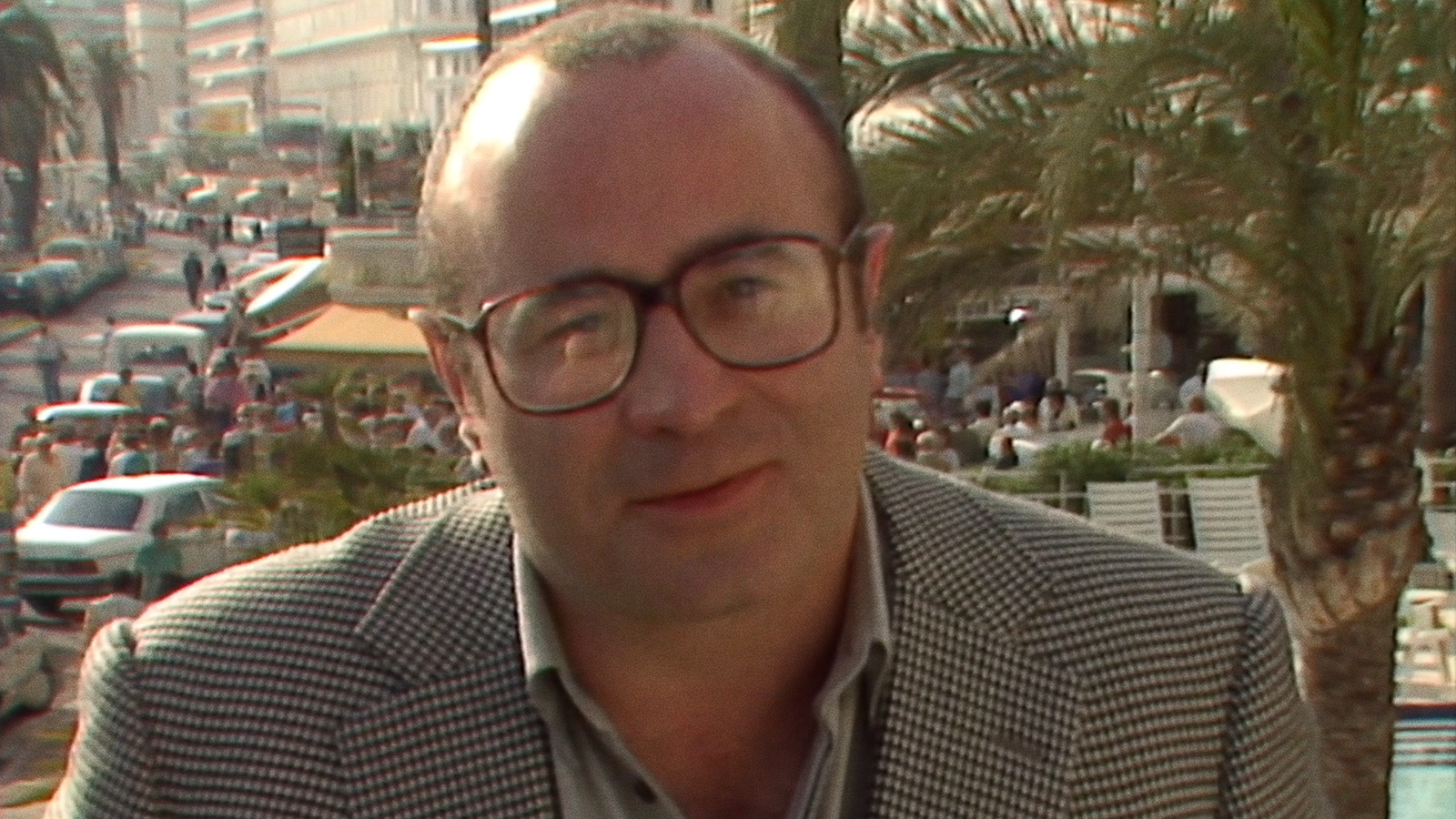 Neil Jordan and Bob Hoskins at Cannes, 1986