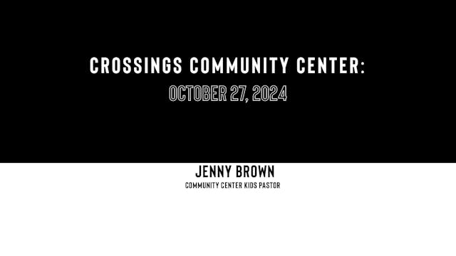 Community Center Sermon - October 27,...