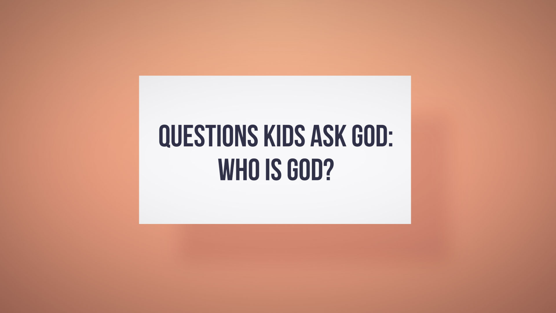 Who is God?