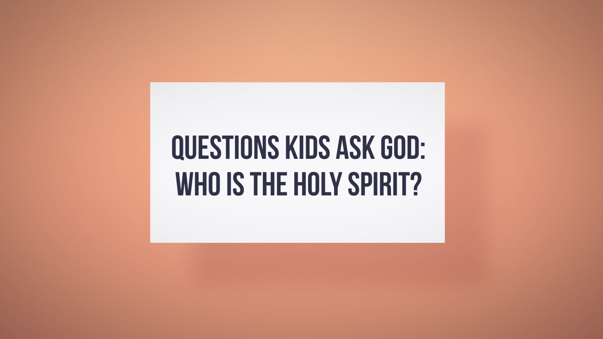 Who is the Holy Spirit?