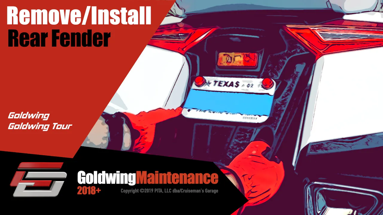 Rear Fender - 2018 - 2026 Goldwing Maintenance - Cruiseman's Garage