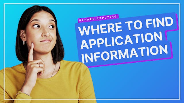 Where To Find Application Information