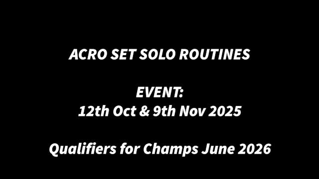Acro set solo  Intermediate - 12th Oc...