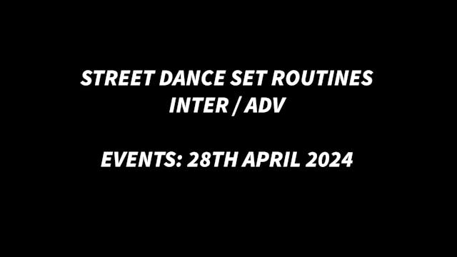 Inter Advanced streetdance 28th April...