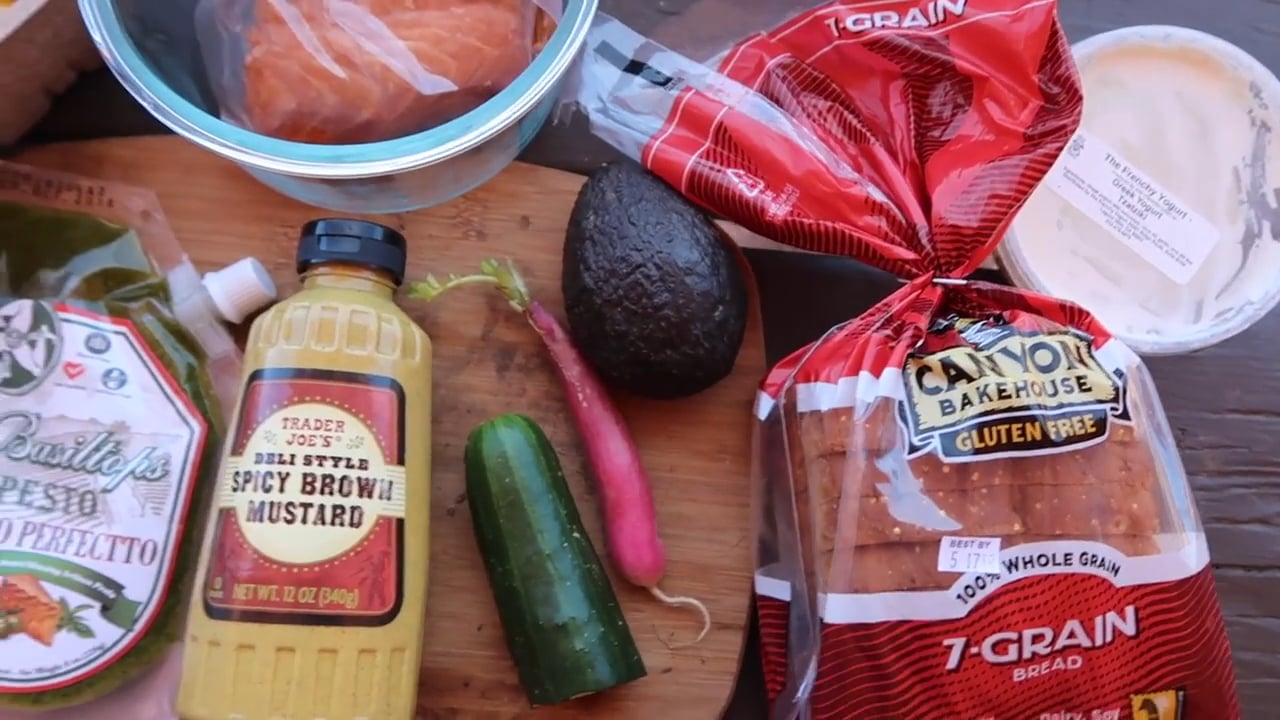 Camp Cooking Gluten Free Smoked Salmon Sandwich Quick Lunch Recipe