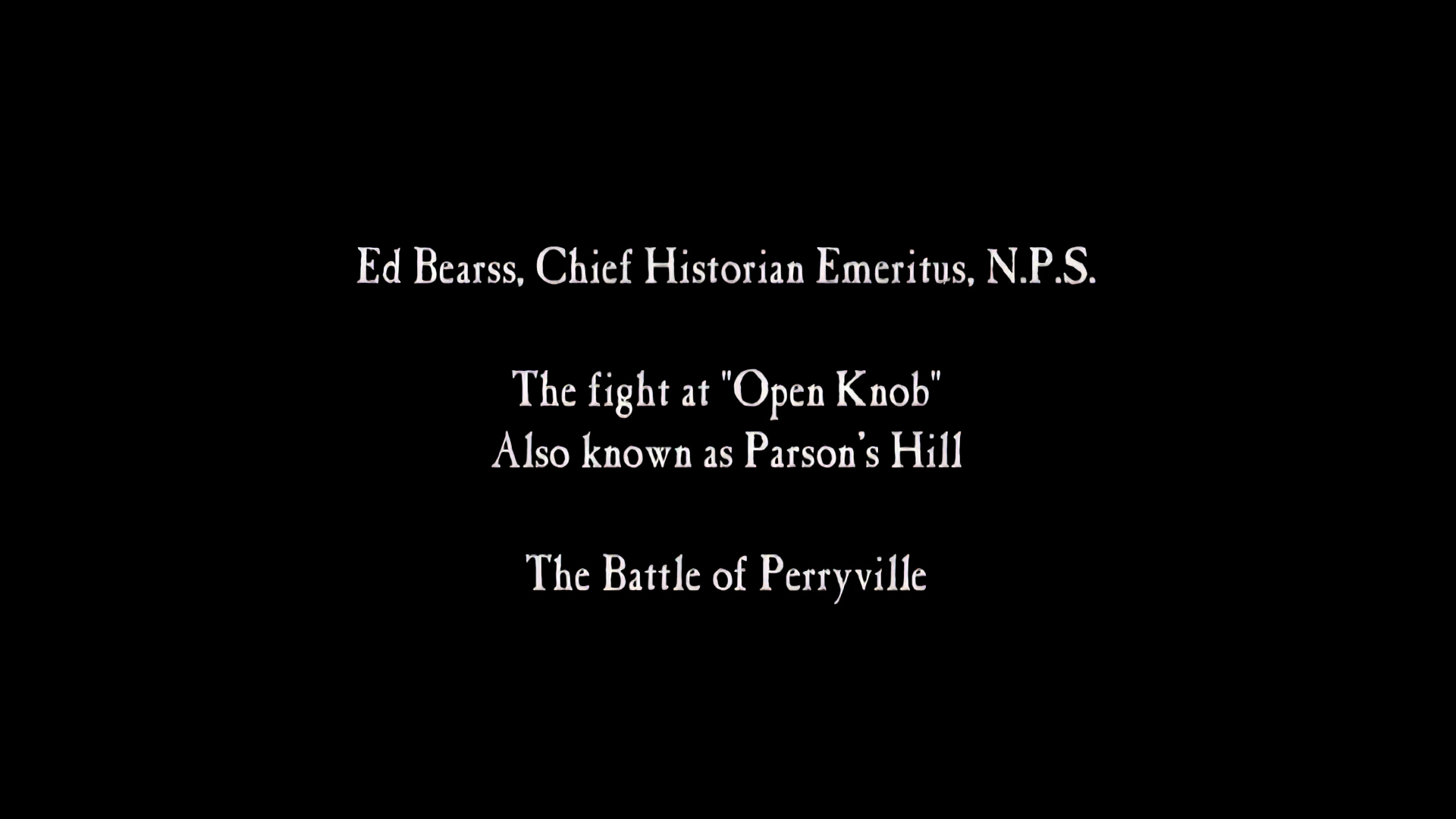 Ed Bearss at Perryville: The Fight at Open Knob - Perryville