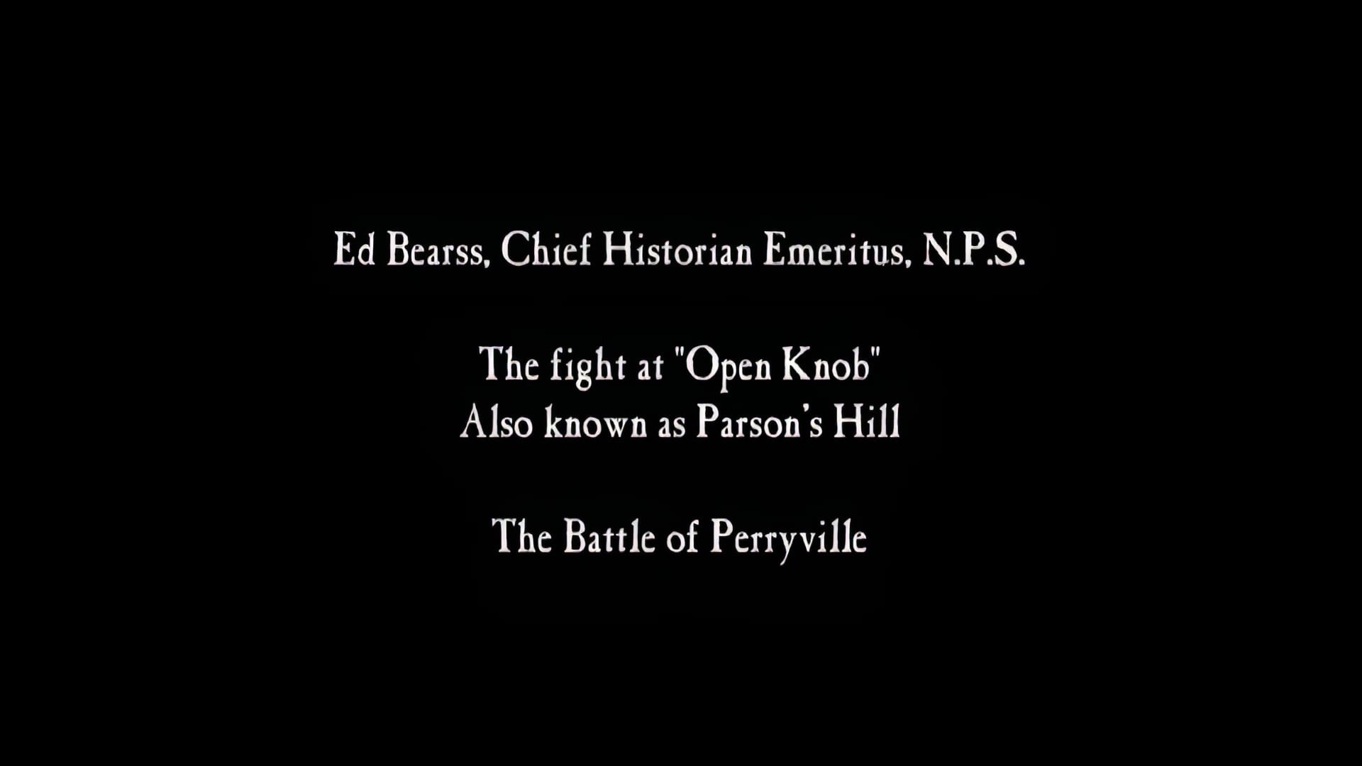 Ed Bearss at Perryville: The Fight at Open Knob - Perryville