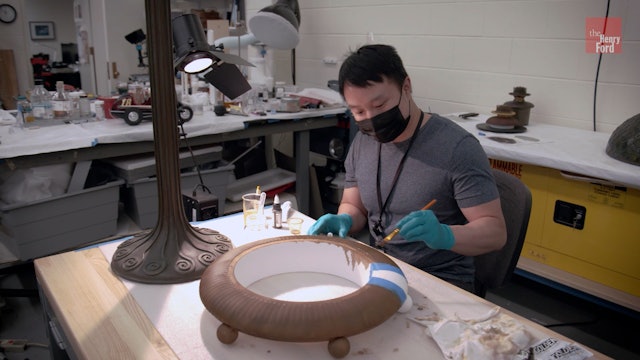 Behind the Scenes Conservation of Our Circa 1900 Tiffany Floor Lamp