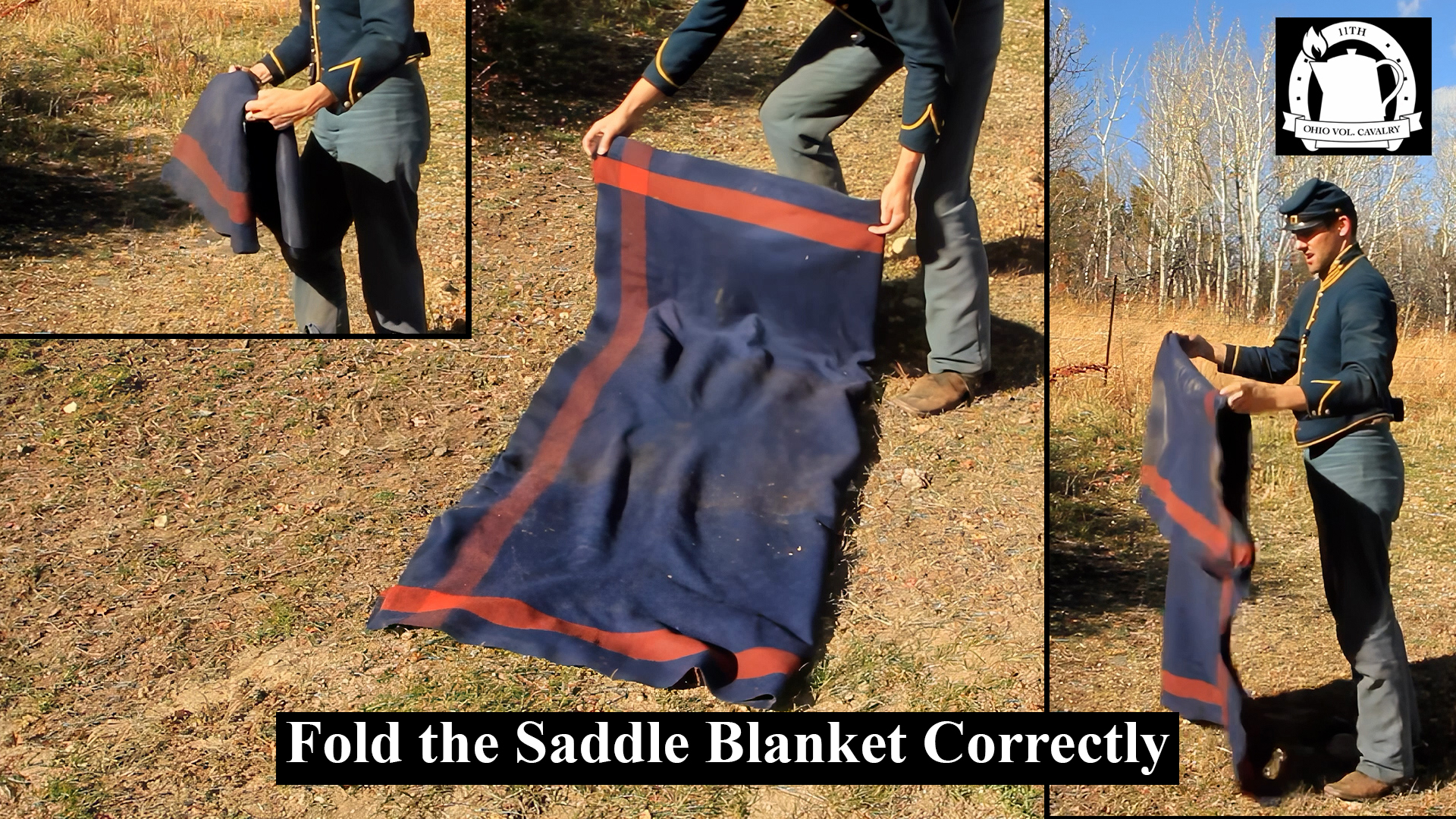 Fold the Cavalry Saddle Blanket