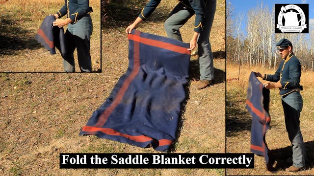 Fold the Cavalry Saddle Blanket