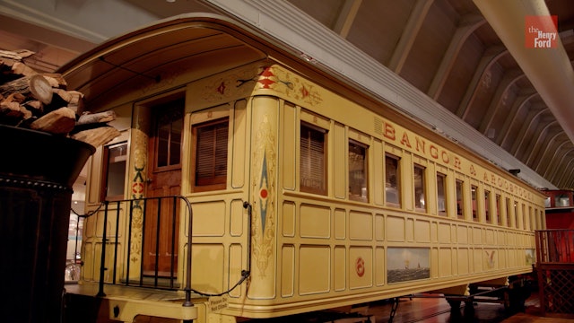 1860s Train Passenger Coach Replica Used by Henry Ford and Thomas Edison