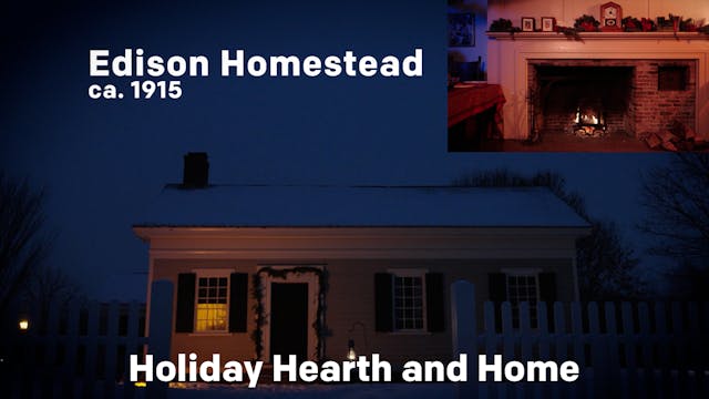 1915 Holiday Yule Log at Edison Homes...