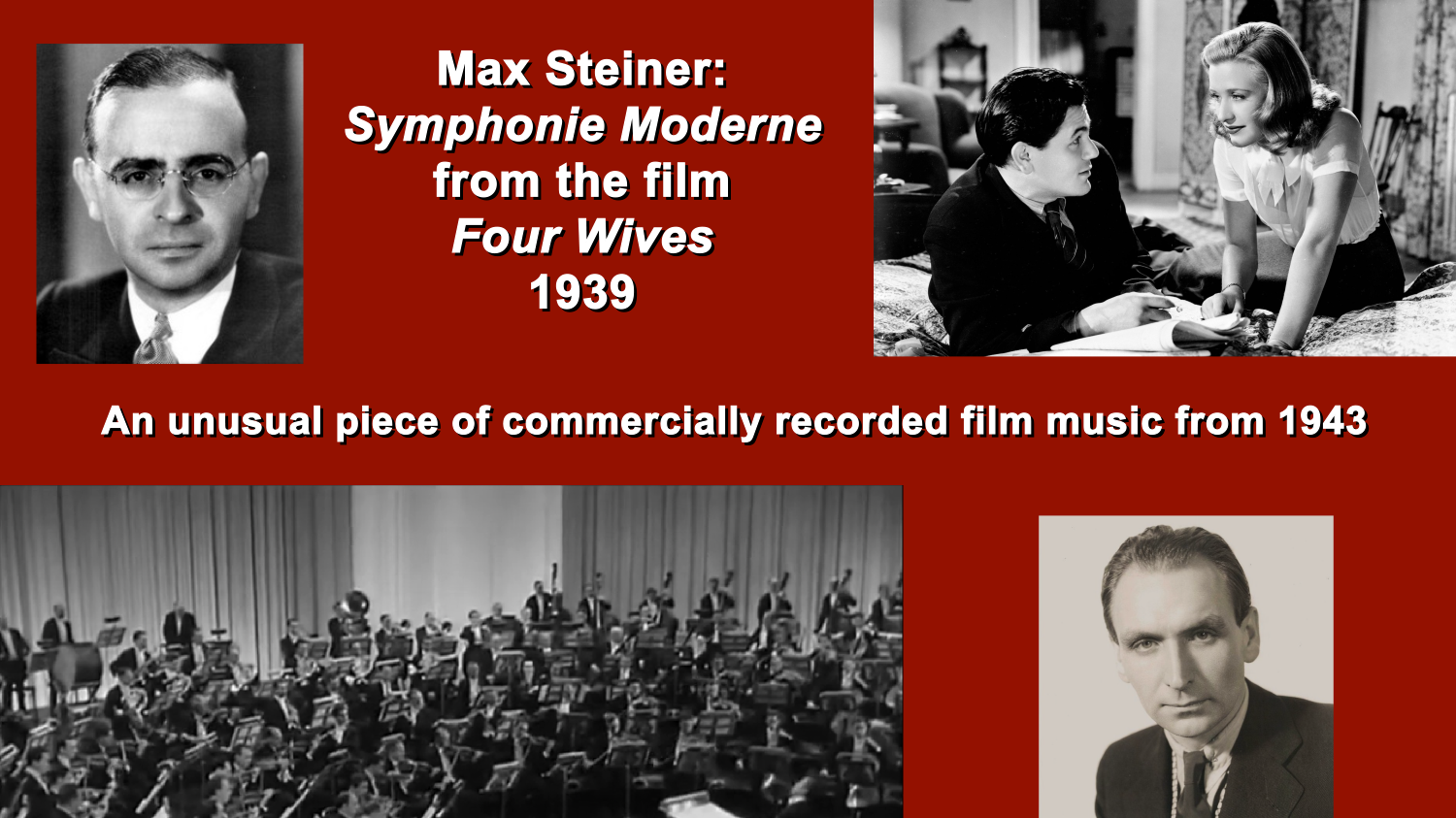 Symphonie Moderne for the film Four Wives 1939