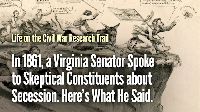 In 1861, a VA Senator Spoke to Skepti...