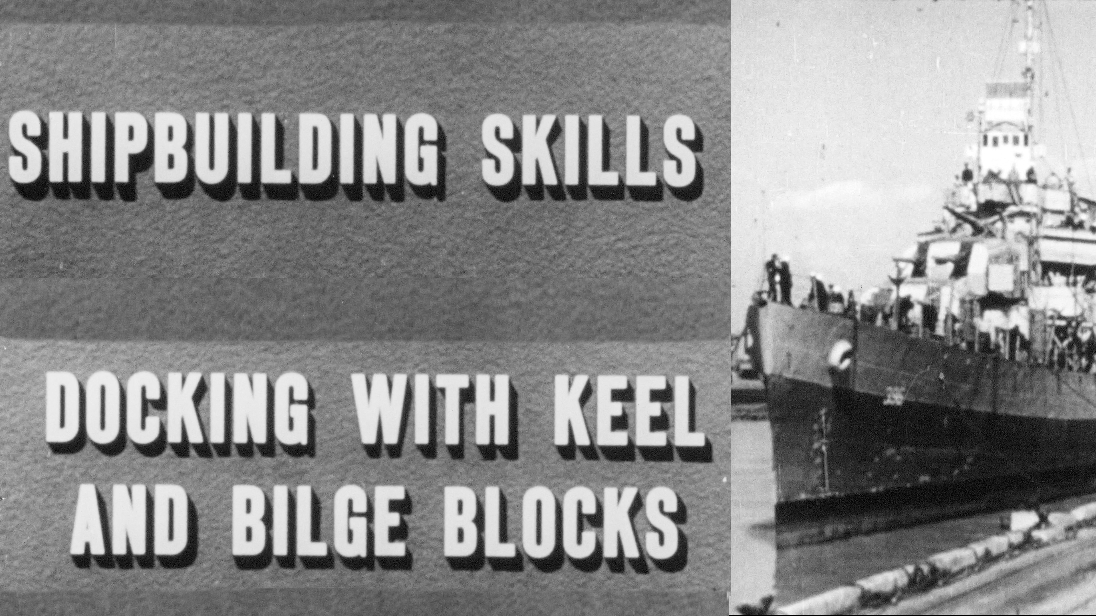 Dry Dock with Keel Bilge Pumps - WW2 Navy Training