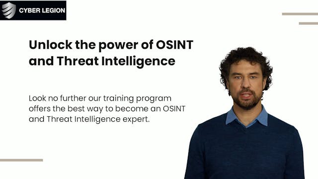 OSINT Threat Inteligence Video Lesson...