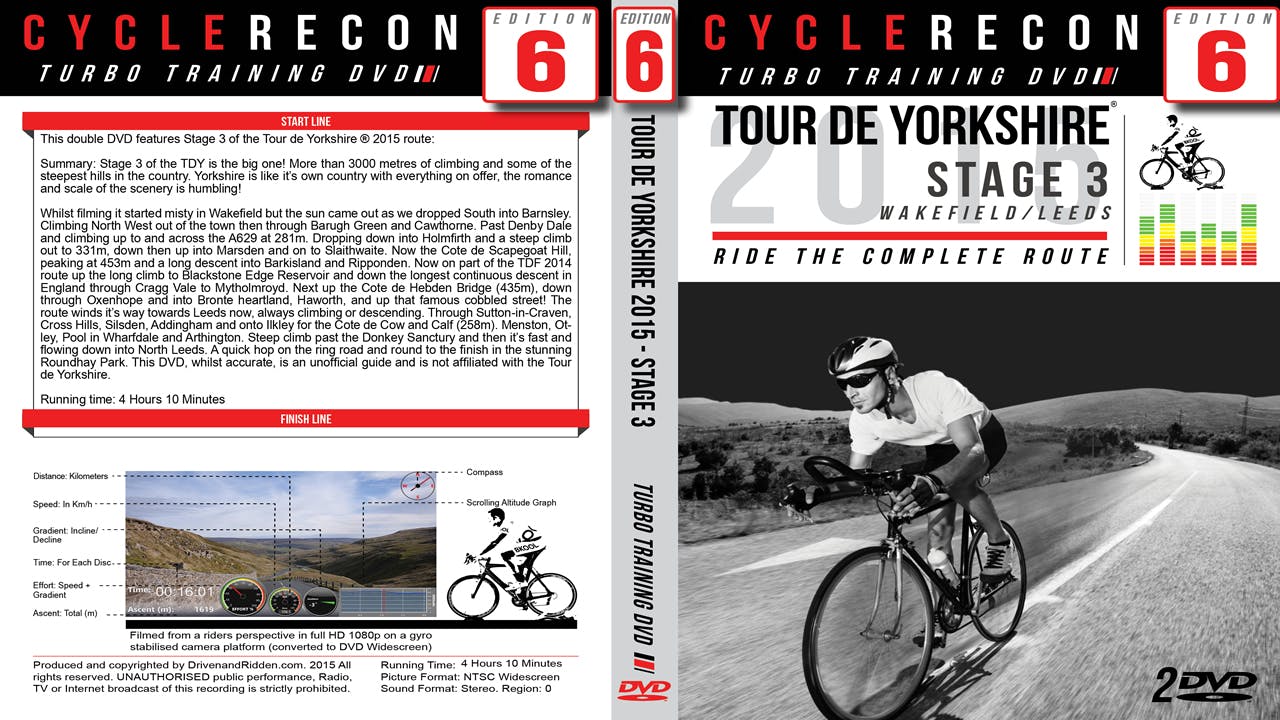 CycleRecon 6: Tour de Yorkshire 2015 - Stage 3 Wakefield to Leeds - Turbo Training Download - 