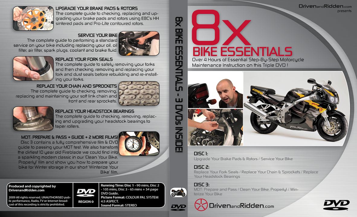 8x Bike Essentials - Over 4 Hours of Motorcyle Maintenance!