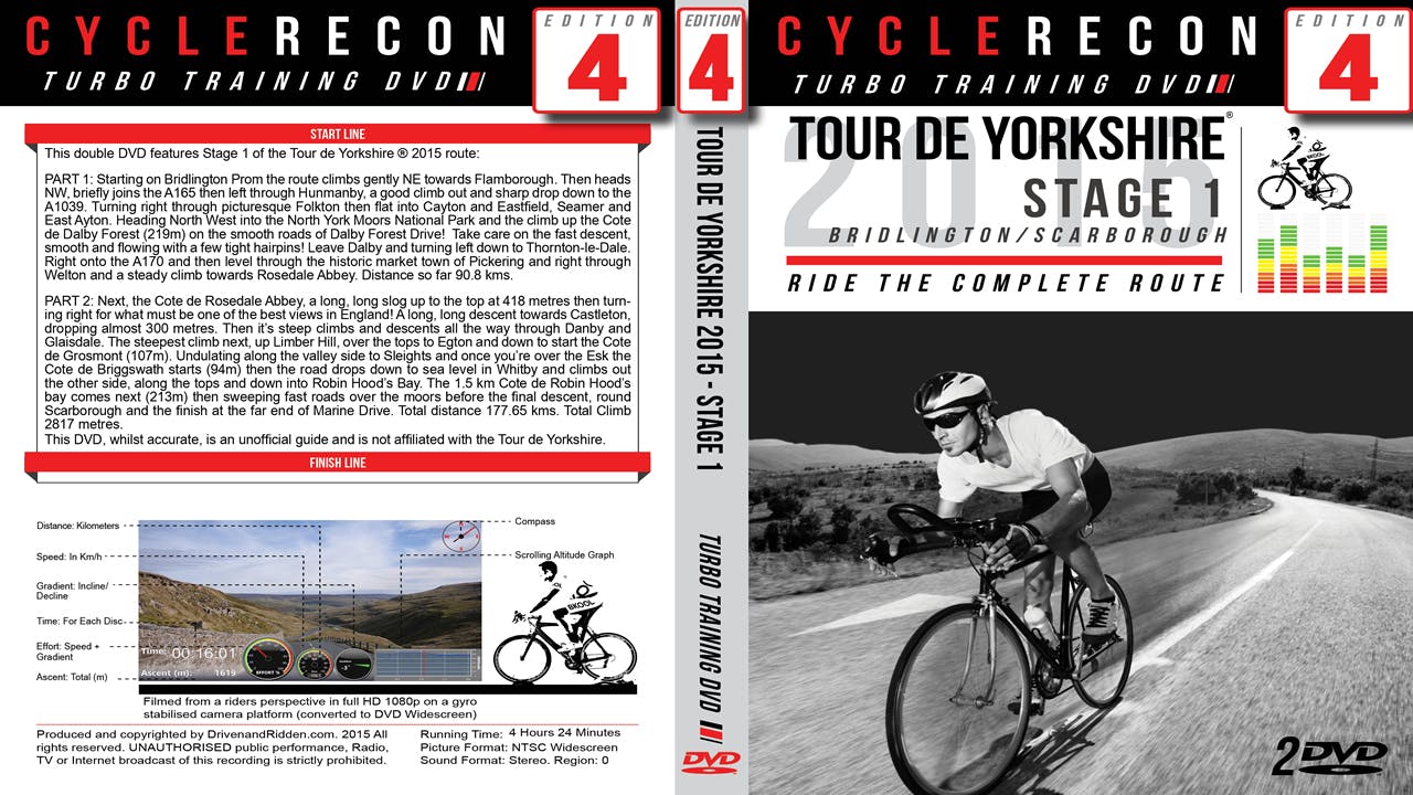 CycleRecon 4: Tour de Yorkshire 2015 - Stage 1 Bridlington to Scarborough - Turbo Training Film