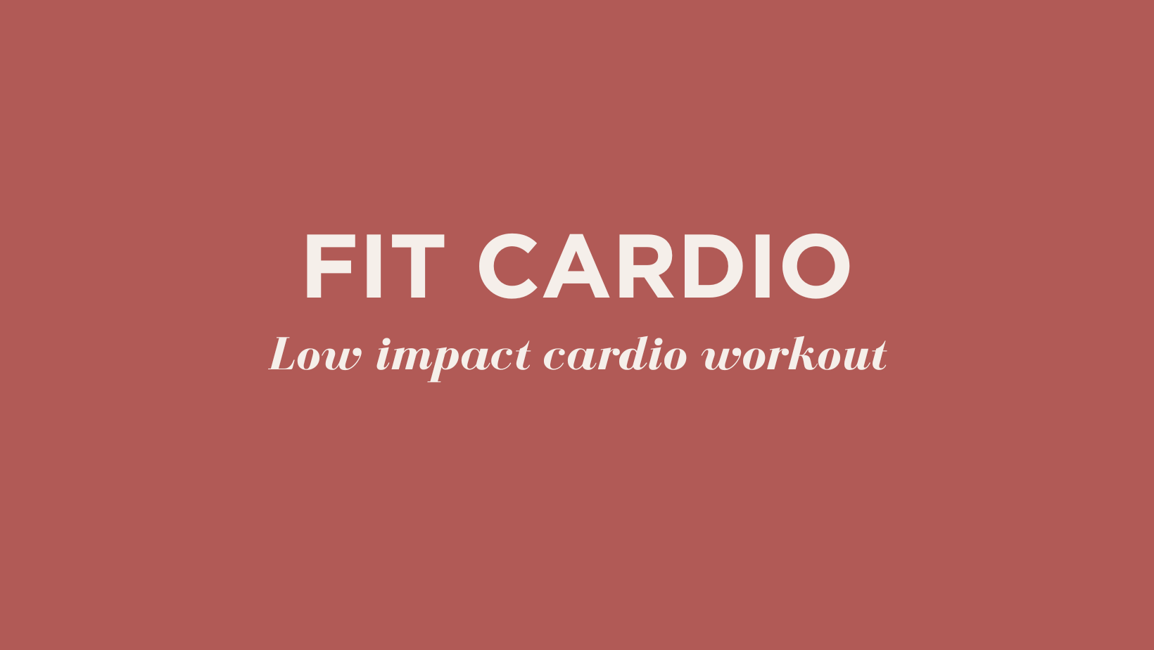 FIT Renfo Cardio