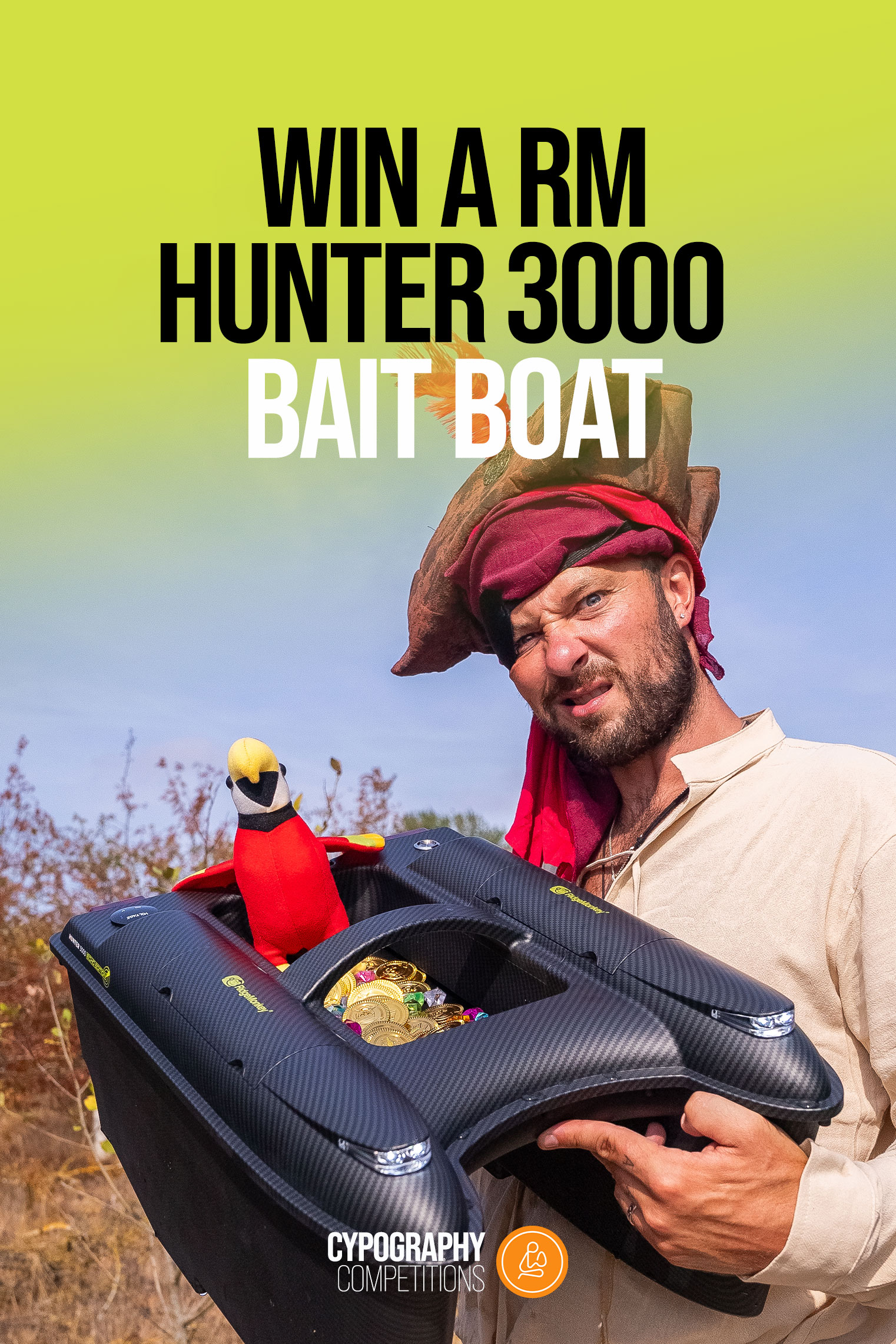 £999 PRIZE VALUE! Win a RidgeMonkey Hunter 3000 Bait Boat - Sept 2026
