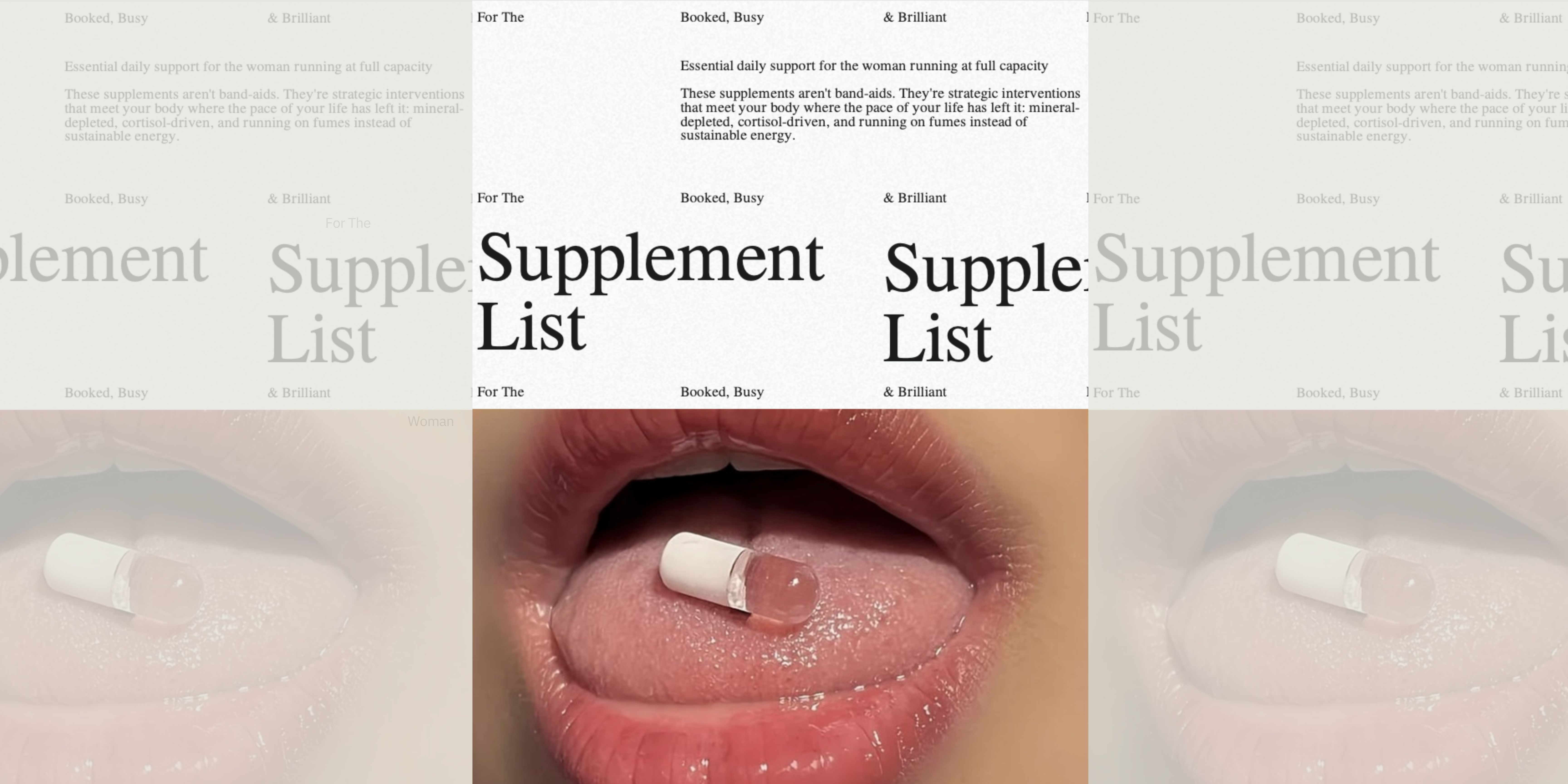 Booked, Busy & Brilliant Supplement List