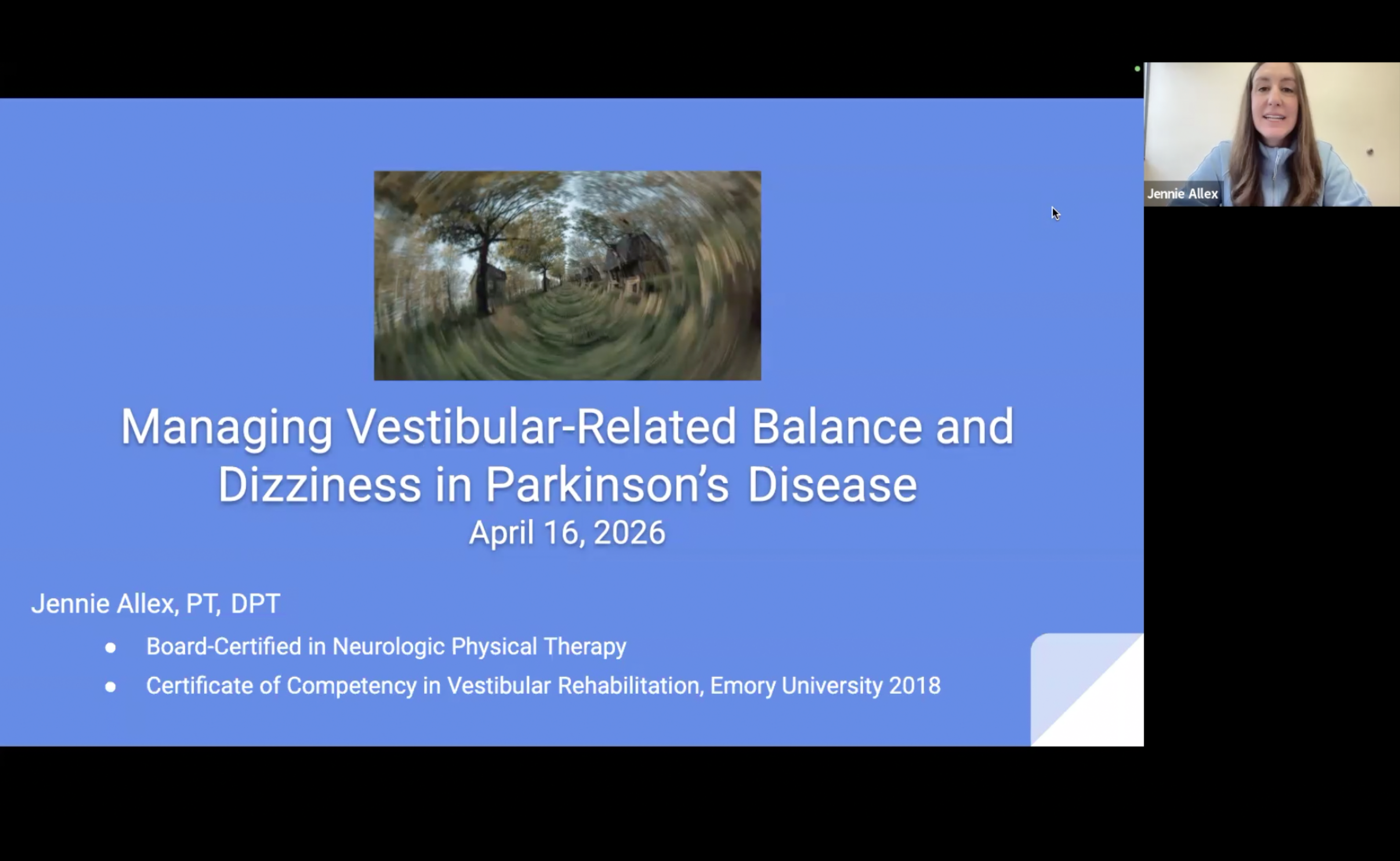 Managing Vestibular-Related Balance and Dizziness in Parkinson's Disease