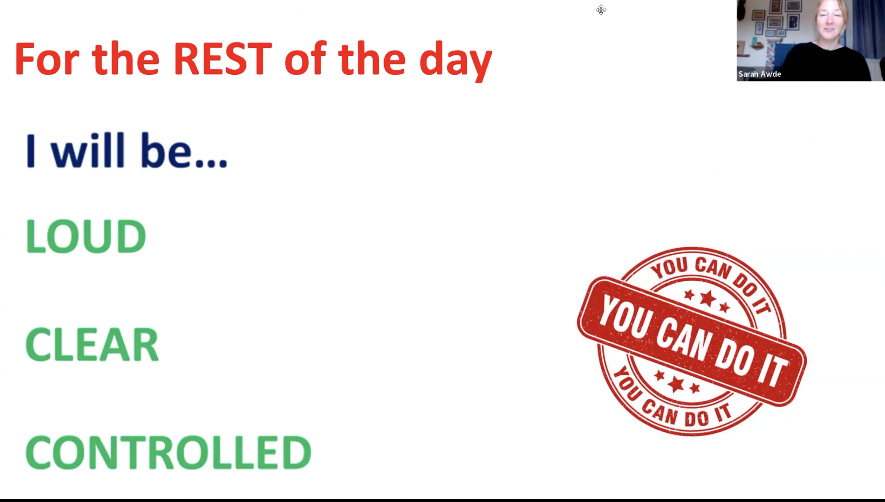 Voice Training: 8.27.25