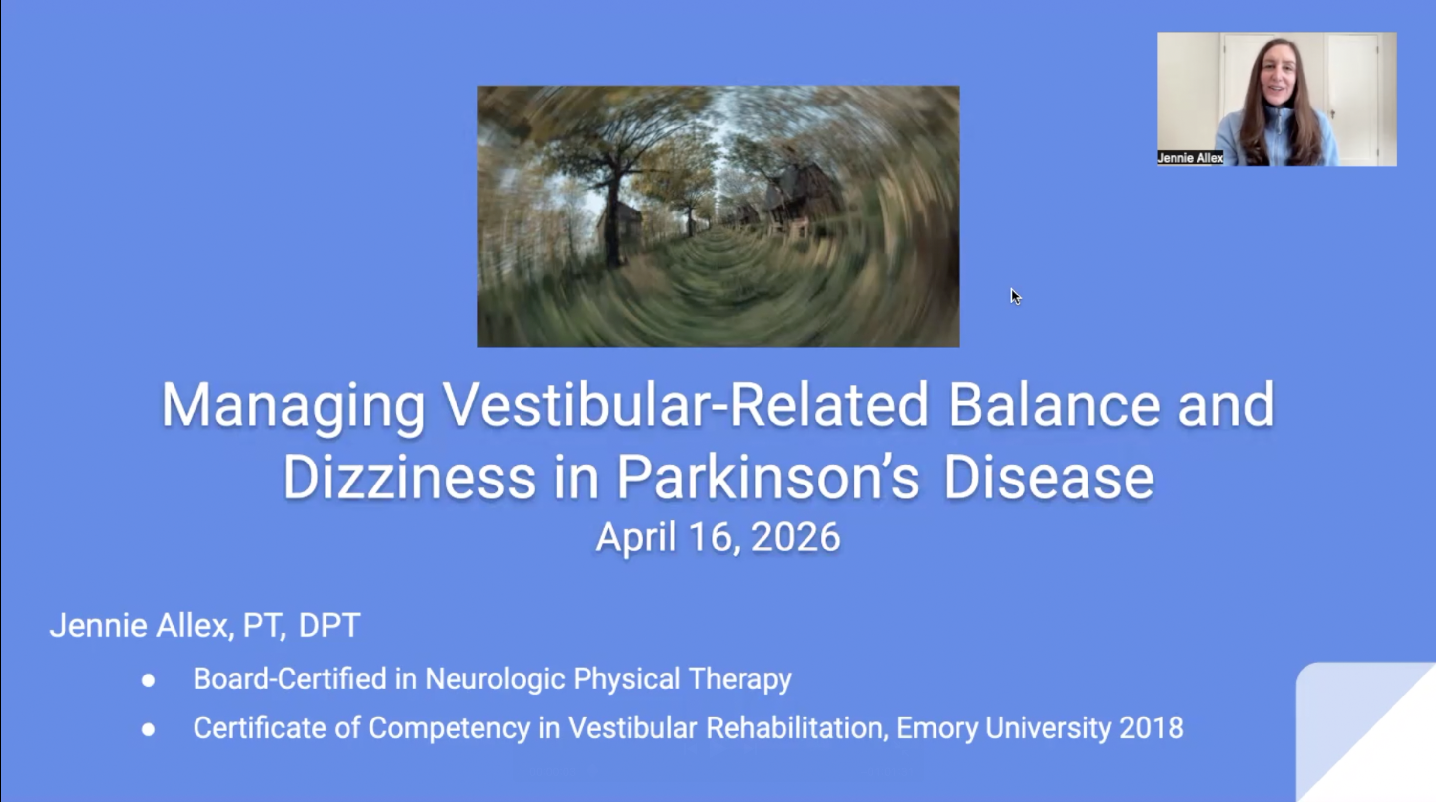 Managing Vestibular-Related Balance and Dizziness in Parkinson's Disease