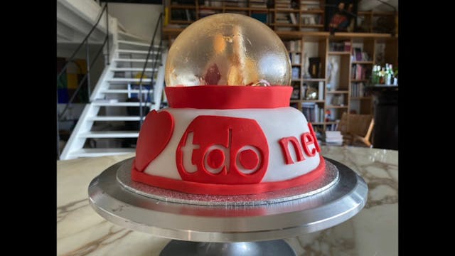 TDO Network Snow Globe Cake