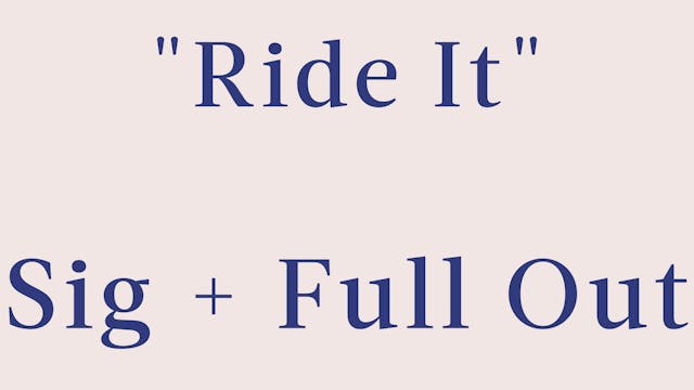 "Ride It" Breakdown