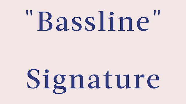 "Bassline" Breakdown - Signature