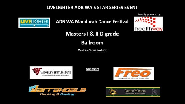 Masters I & II D Grade Ballroom