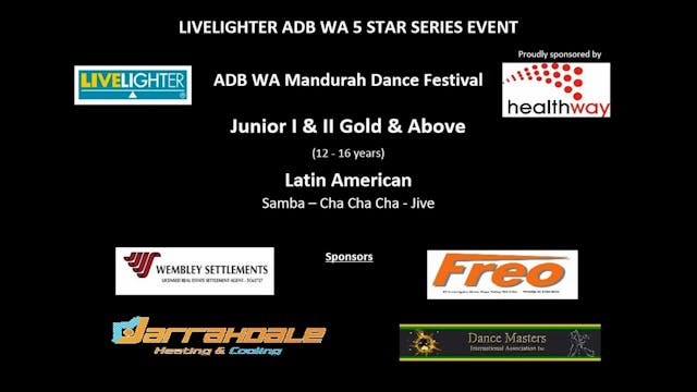 Junior I & II (12 - 16 yrs) Gold & ab...