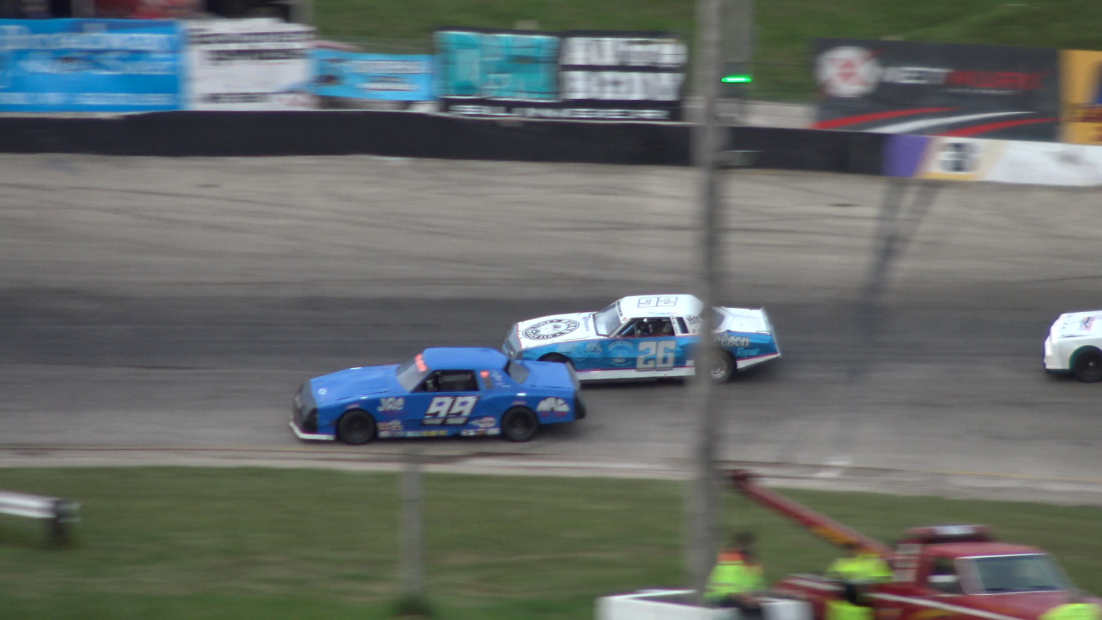 Slinger Speedway Hobby Stock Heat Race Finish Aug 25 2019