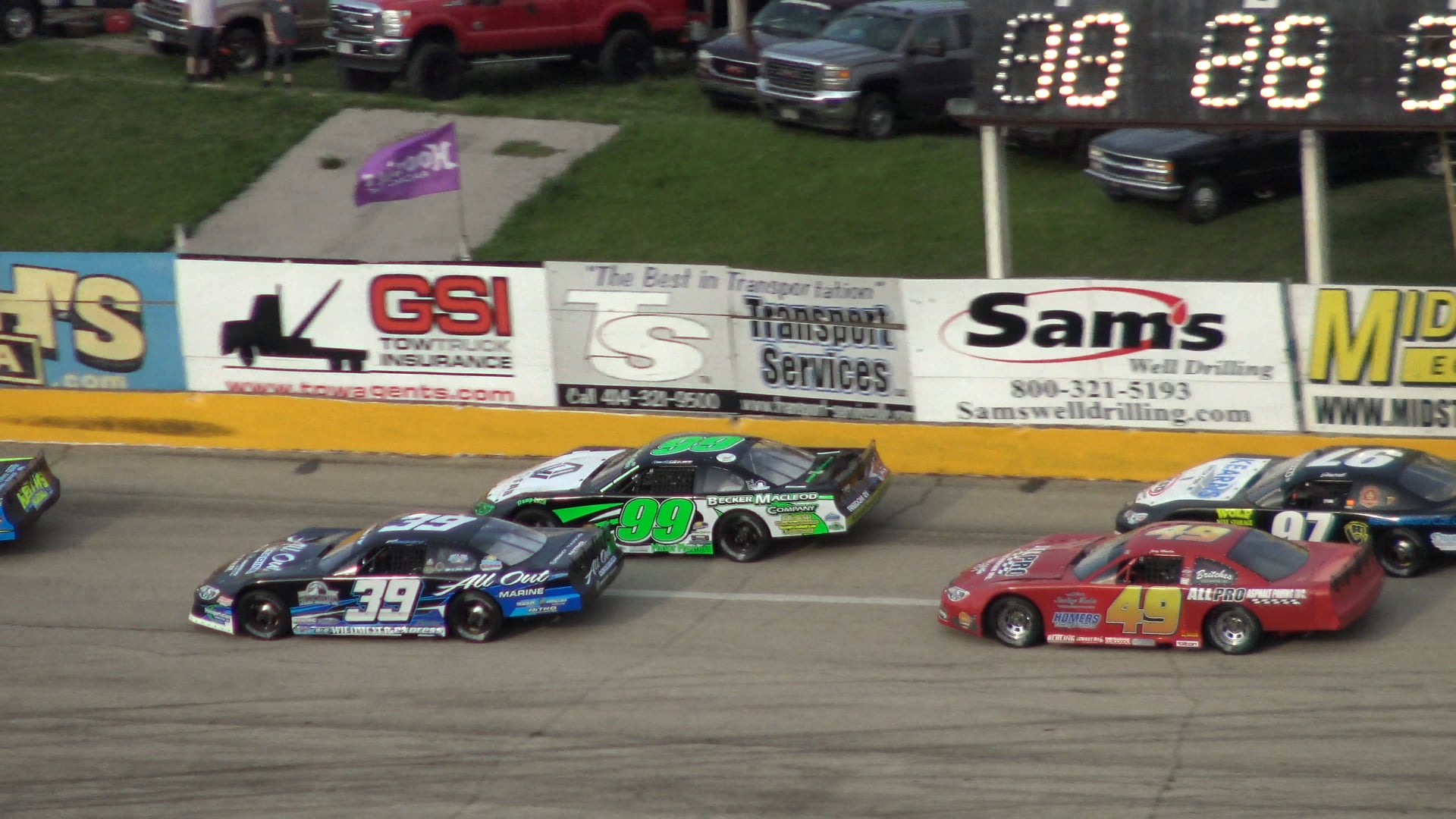 Slinger Speedway May 24 2020 late model heat 3