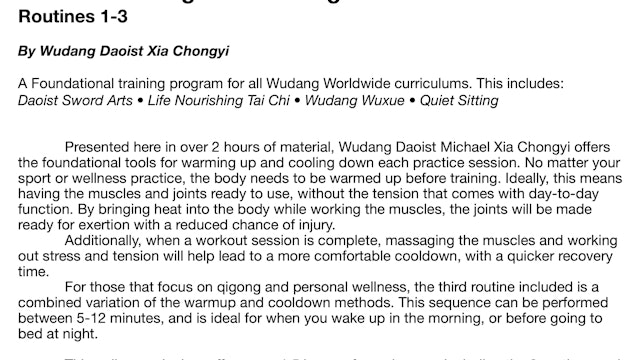 Daoist Standing Self-Massage (Routines 1-3) Overview