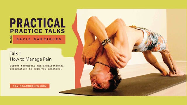 Talk 1 - How To Manage Pain (90 mins)