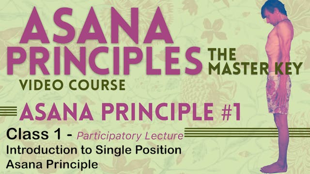 Class 1- Introduction to Single Position Asana Principle (30 mins)