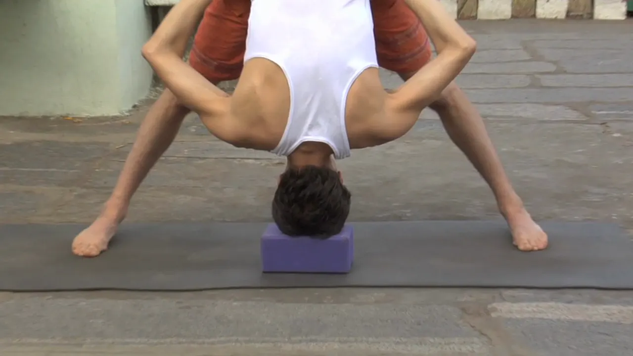 Prasarita Padottanasana Modification (Wide Leg Forward Fold) Ashtanga